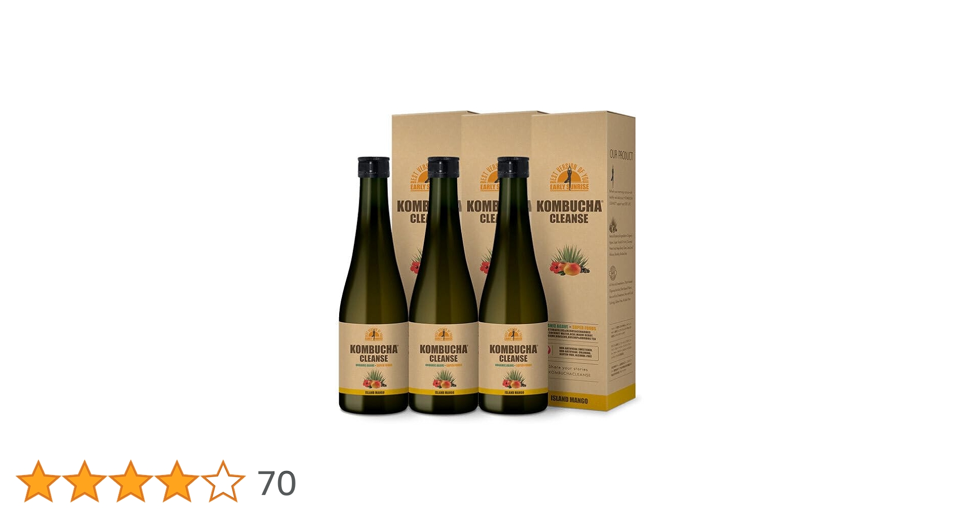 Amazon.co.jp: 【 3冠達成！ 】コンブチャクレンズ ミニボトル 300ml